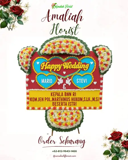 Papan Bunga Pernikahan Sambonggede